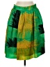 Sariah 100% Polyester Tropical Green Casual Skirt Size 8 - photo 1