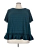Shein Curve 100% Polyester Teal Short Sleeve Blouse Size 22 - photo 1