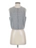 Mixit 100% Polyester Houndstooth Ivory Sleeveless Blouse Size S - photo 1