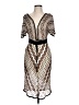 Bebe 100% Rayon Chevron-herringbone Brown Cocktail Dress Size L - photo 1