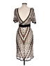 Bebe 100% Rayon Chevron-herringbone Brown Cocktail Dress Size L - photo 2