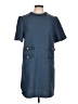 VOY Tweed Blue Casual Dress Size L - photo 1