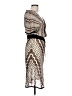 Bebe 100% Rayon Chevron-herringbone Brown Cocktail Dress Size L - photo 4