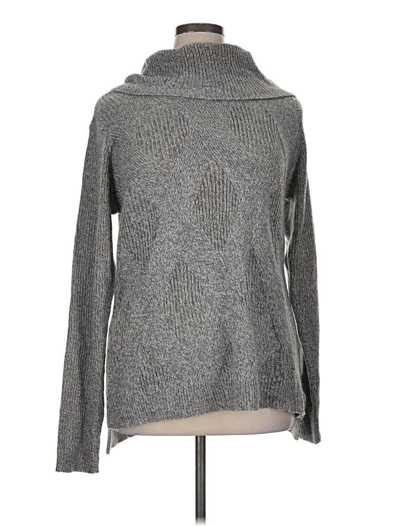 Pre-owned Karen Scott Turtleneck Sweater In Gray
