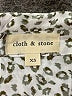 Cloth & Stone 100% Rayon Animal Print Ivory Long Sleeve Blouse Size XS - photo 7