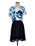 Charming Charlie 100% Polyester Floral Blue Casual Dress Size S - photo 1