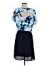 Charming Charlie 100% Polyester Floral Blue Casual Dress Size S - photo 2
