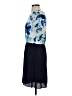 Charming Charlie 100% Polyester Floral Blue Casual Dress Size S - photo 5