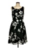 Connected Apparel 100% Polyester Floral Black Cocktail Dress Size 10 (petite) - photo 1
