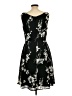 Connected Apparel 100% Polyester Floral Black Cocktail Dress Size 10 (petite) - photo 2