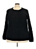 Woman Within Solid Black Pullover Sweater Size 22 (1X) - photo 1