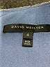 David Meister Metallic Blue Gray Cocktail Dress Size 4 - photo 7
