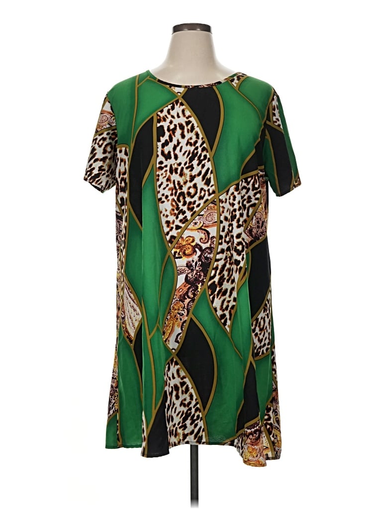 Pre-owned Shein Curve Casual Dress In Green