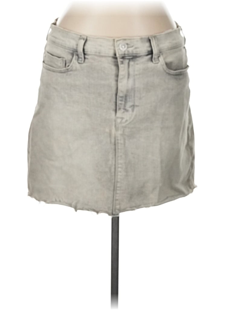Pre-owned Hudson Denim Skirt In Gray