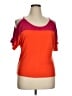 Weavers Color Block Orange Short Sleeve Top Size XL - photo 1
