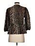 Unbranded 100% Polyester Animal Print Brown 3/4 Sleeve Blouse Size S - photo 2