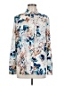 Attention 100% Polyester Floral Ivory Long Sleeve Blouse Size M - photo 1