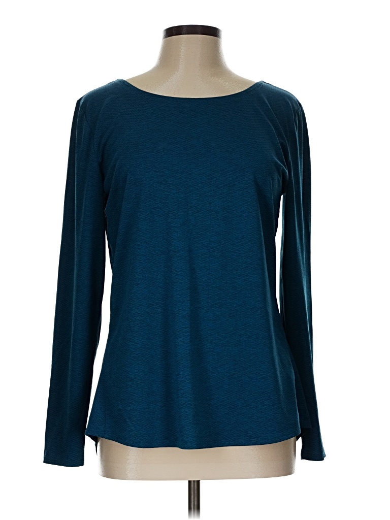 Pre-owned Athleta Long Sleeve T-shirt In Blue