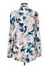 Attention 100% Polyester Floral Ivory Long Sleeve Blouse Size M - photo 2