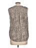 Wit & Wisdom 100% Polyester Animal Print Tan Sleeveless Blouse Size L - photo 2