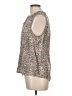 Wit & Wisdom 100% Polyester Animal Print Tan Sleeveless Blouse Size L - photo 5