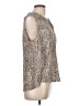 Wit & Wisdom 100% Polyester Animal Print Tan Sleeveless Blouse Size L - photo 4