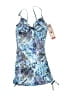 SPANX Print Blue Swimsuit Cover Up Size 8 - photo 1
