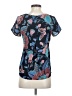 Ann Taylor LOFT 100% Polyester Blue Short Sleeve Blouse Size XS - photo 2