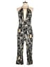 Free People 100% Rayon Graphic Green Jumpsuit Size 8 - photo 1