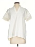 Athleta 100% Polyester Ivory Short Sleeve Blouse Size XS - photo 1