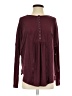 Free People Burgundy Long Sleeve Blouse Size XS - photo 1