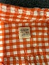 Crewcuts 100% Cotton Checkered-gingham Orange Long Sleeve Button-Down Shirt Size 6 - 7 - photo 3