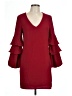 Unbranded Solid Burgundy Cocktail Dress Size L (estimated) - photo 1