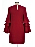 Unbranded Solid Burgundy Cocktail Dress Size L (estimated) - photo 2