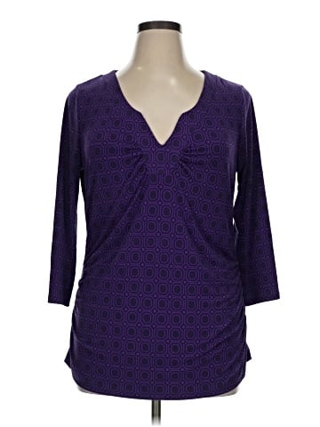 New York & Company 3/4 Sleeve Top (view 1)