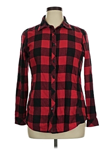 Indigo Long Sleeve Button-Down Shirt (view 1)