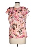 Madison 100% Polyester Pink Short Sleeve Blouse Size L - photo 2