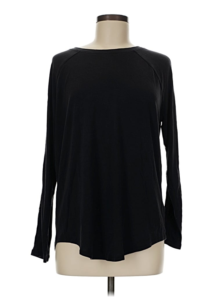 Pre-owned Athleta Long Sleeve T-shirt In Black