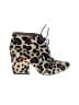 Kate Spade New York Animal Print Brown Tan Ankle Boots Size 7 - photo 1