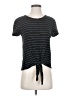 Madewell 100% Cotton Stripes Black Modern Tie-Front Top in Stripe Size XS - photo 1
