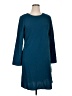 DKNY 100% Polyester Solid Teal Casual Dress Size 16 - photo 1
