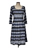 NY Collection Argyle Blue Casual Dress Size L (petite) - photo 1