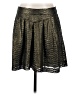 Gap 100% Polyester Metallic Black Casual Skirt Size 4 - photo 1