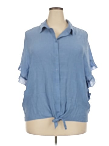 a.n.a. A New Approach Short Sleeve Blouse (view 1)