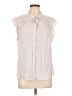 Lovestitch 100% Rayon Gray Sleeveless Button-Down Shirt Size L - photo 1
