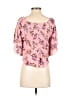 No Boundaries 100% Rayon Pink 3/4 Sleeve Blouse Size 7 - 9 - photo 2