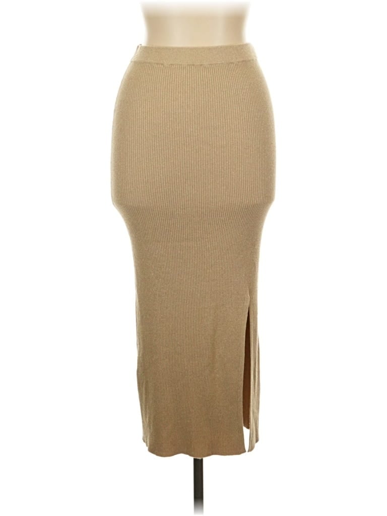 Pre-owned Zara Casual Skirt In Tan