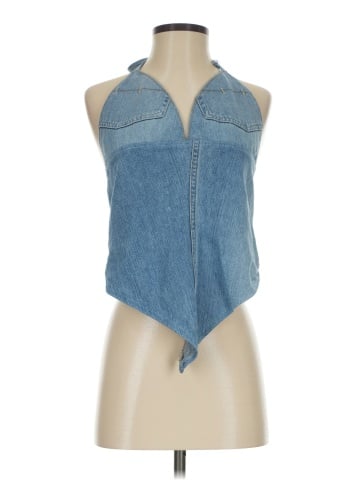 Indigo Rein Sleeveless Button-Down Shirt (view 1)