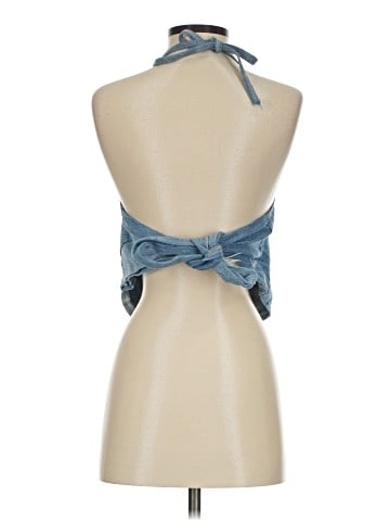 Indigo Rein Sleeveless Button-Down Shirt (view 2)