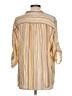 Ruby Rd. Stripes Yellow 3/4 Sleeve Button-Down Shirt Size L - photo 2